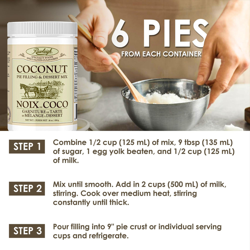Rawleigh coconut pie in ceramic dish ready to serve, showcasing bakery-quality finish
