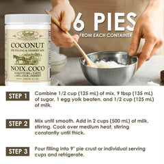 Rawleigh coconut pie in ceramic dish ready to serve, showcasing bakery-quality finish