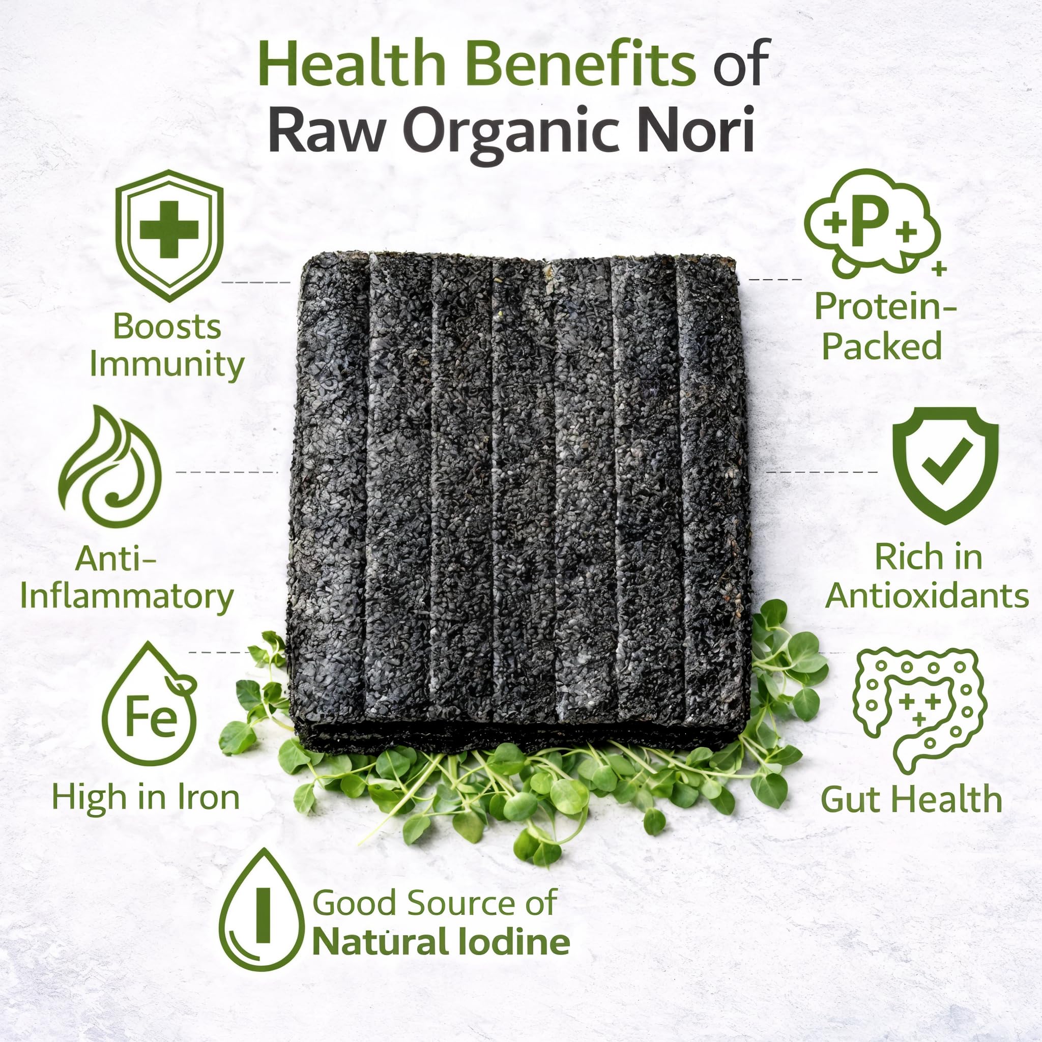 rawnori close-up of a raw nori sheet texture showcasing delicate un-toasted surface for milder flavor