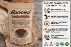 Rawseed teff close-up grain texture highlighting nutritional density