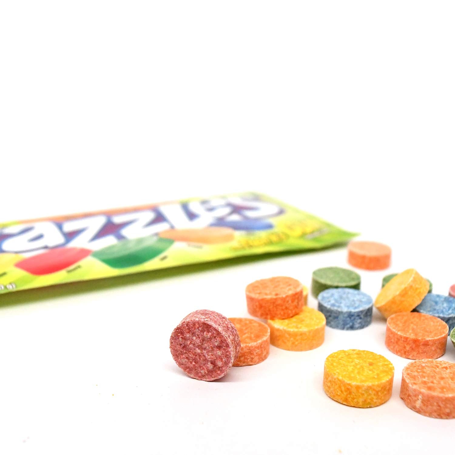 assorted Razzles pieces highlighting five fruit flavors and variety benefit