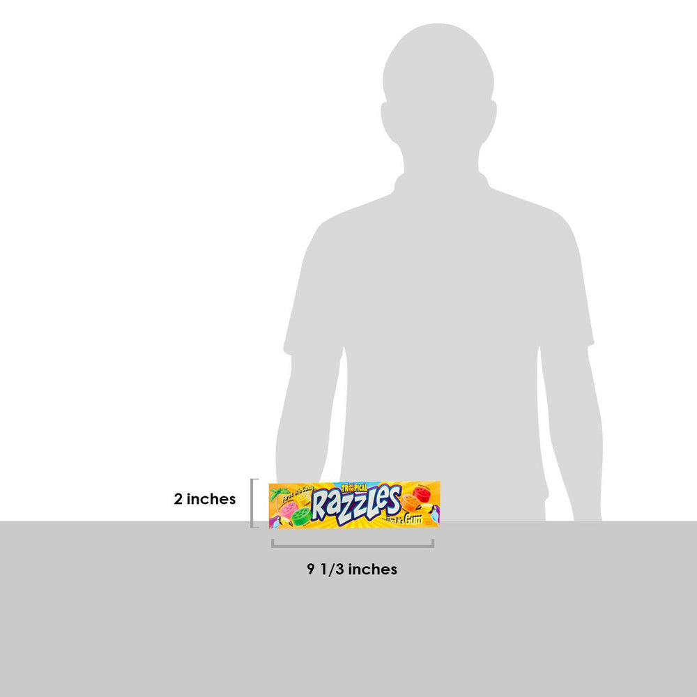 Razzles Tropical label and ingredient list highlighting kosher status
