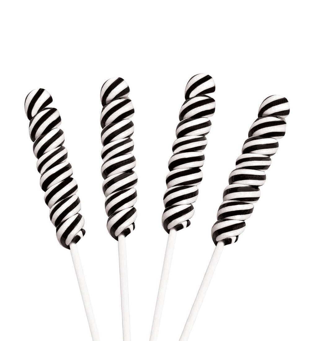 RBBZ Party close-up of twisty lollipop texture highlighting glossy finish and hygienic wrap