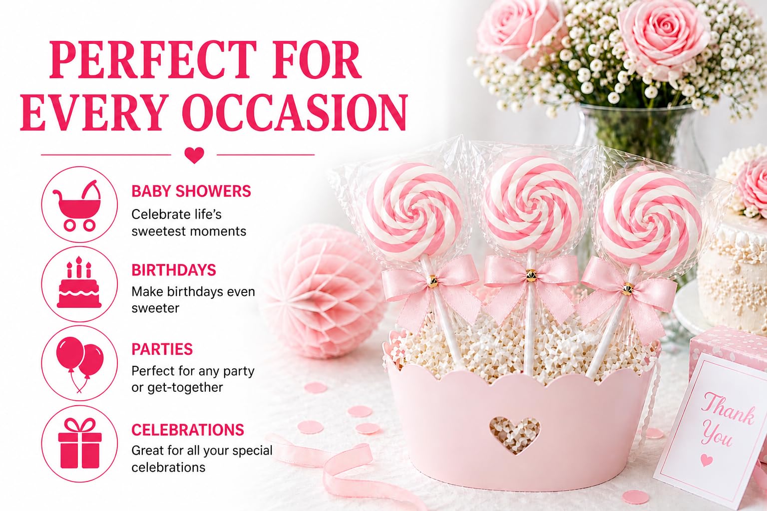 RBBZ Party close-up of pink swirl texture on candy, clear benefit: vibrant visual detail for themes