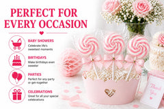 RBBZ Party close-up of pink swirl texture on candy, clear benefit: vibrant visual detail for themes