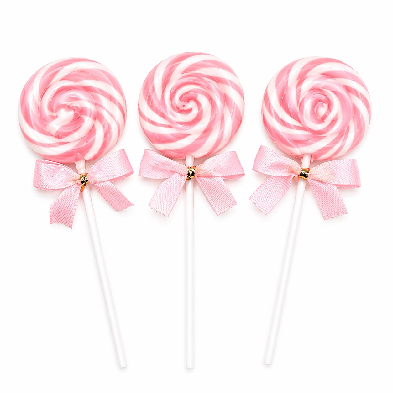 RBBZ Party front packaging showing 24 pink swirl lollipops, clear benefit: instant party-ready display