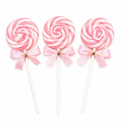 RBBZ Party front packaging showing 24 pink swirl lollipops, clear benefit: instant party-ready display