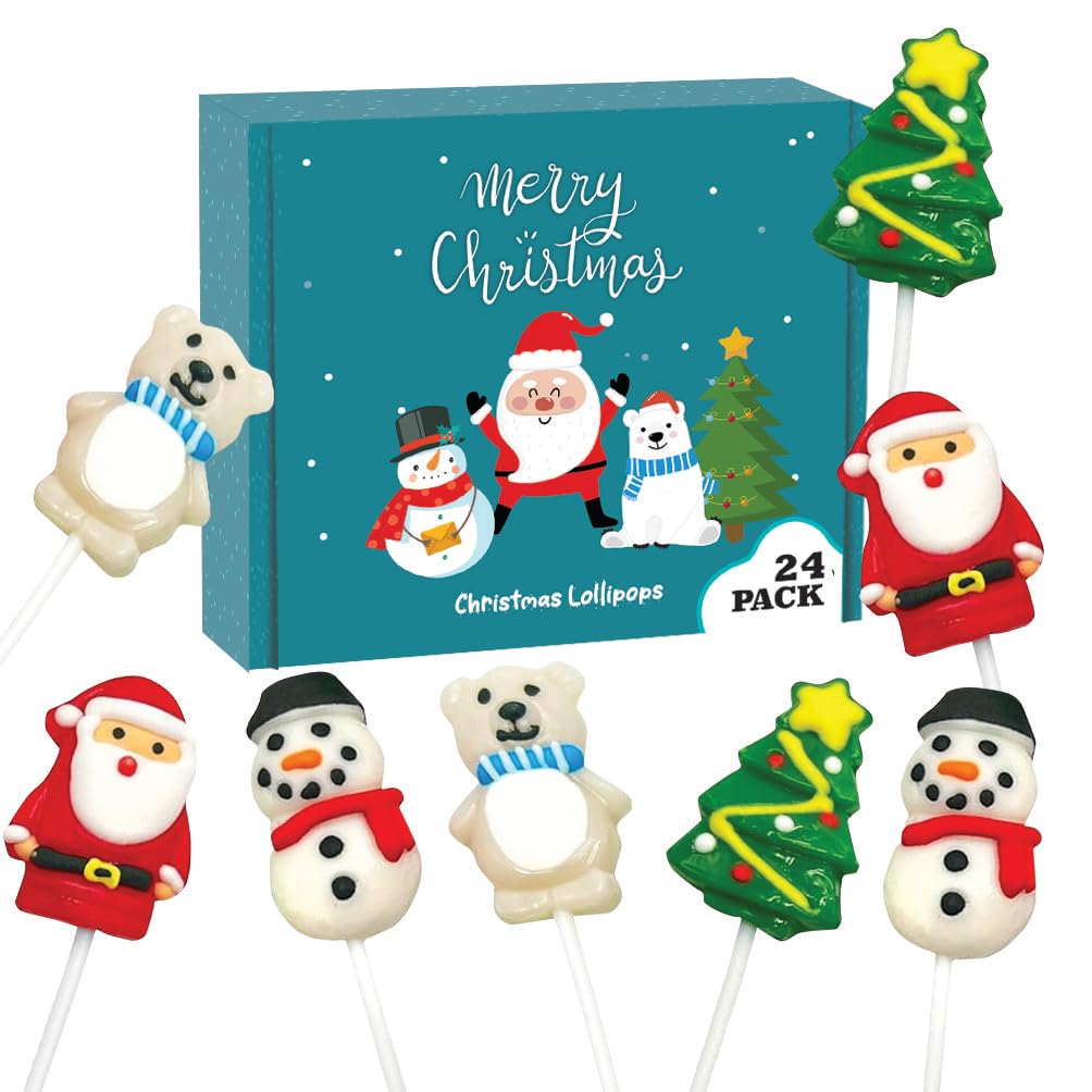 RBBZ Party front packaging showing 24 festive lollipops and bright holiday visuals