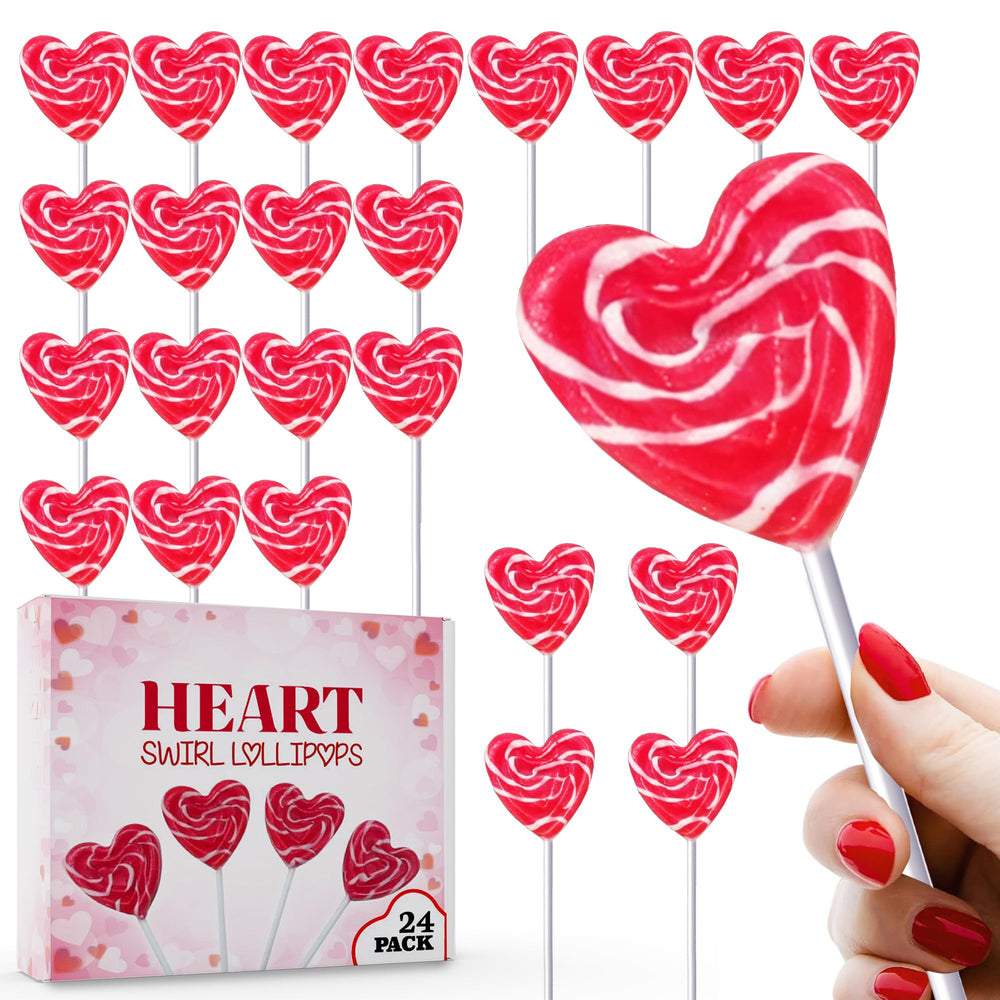 RBBZ Party front packaging showing 24 heart swirl lollipops for easy party planning