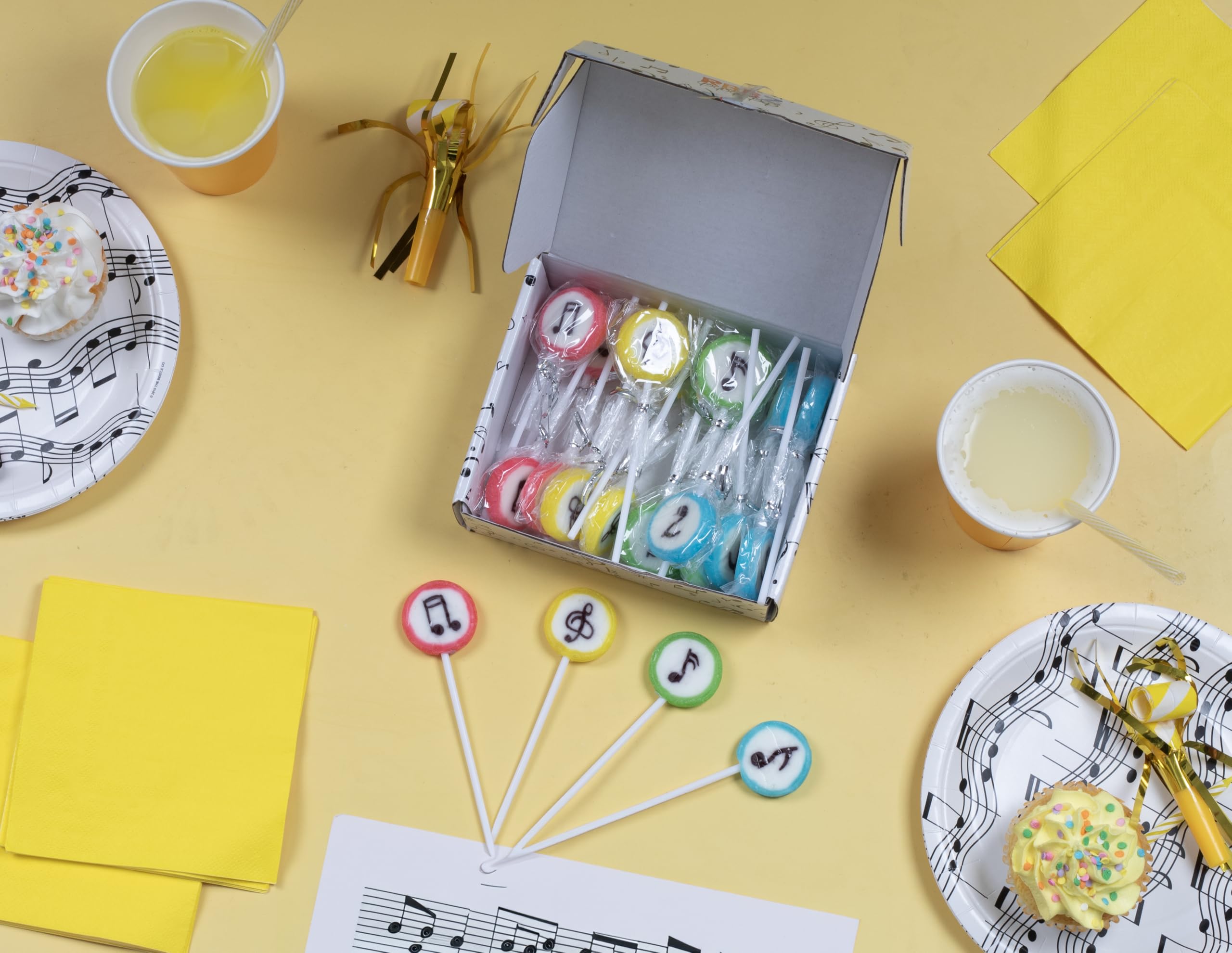 RBBZ Party lollipops in a classroom setting for quick distribution