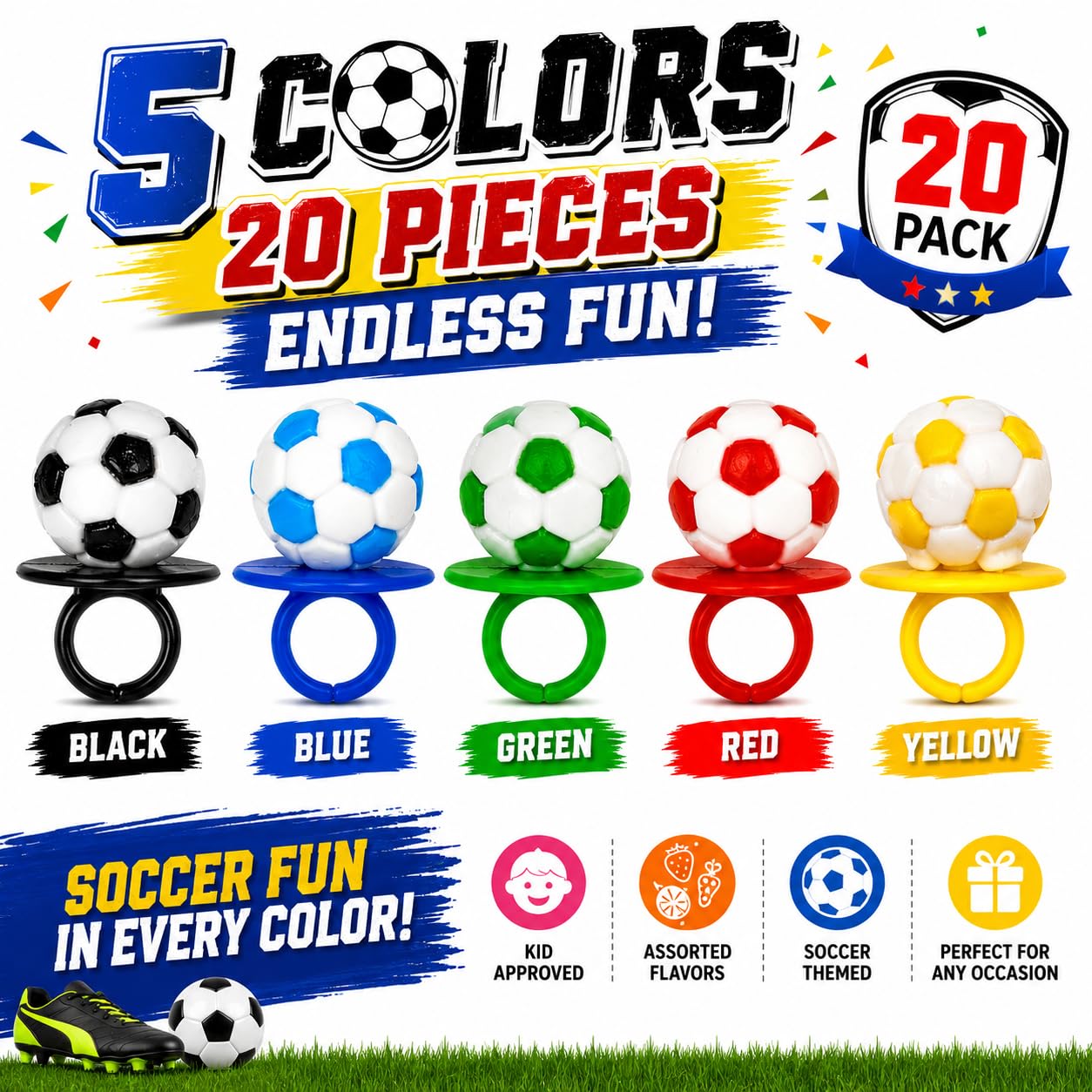 RBBZ Party candy rings inside goodie bag demonstrating easy distribution and convenience