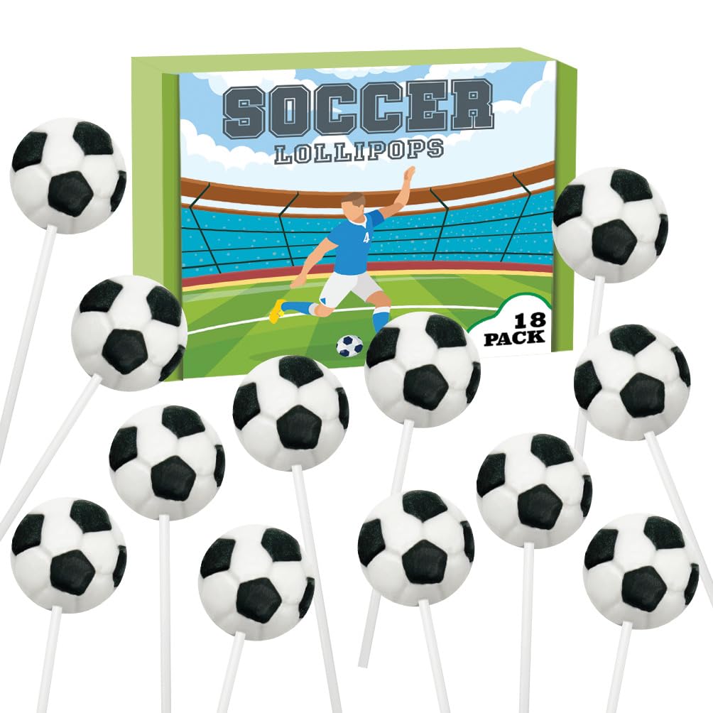 RBBZ Party front packaging showing 18 individually wrapped soccer suckers, convenient for events