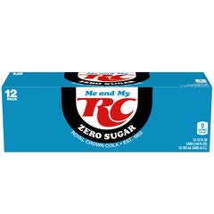 RC Cola Zero Sugar close-up can top showing fizz and carbonation benefit