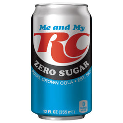 RC Cola Zero Sugar poured over ice in a glass for chilled drinking benefit