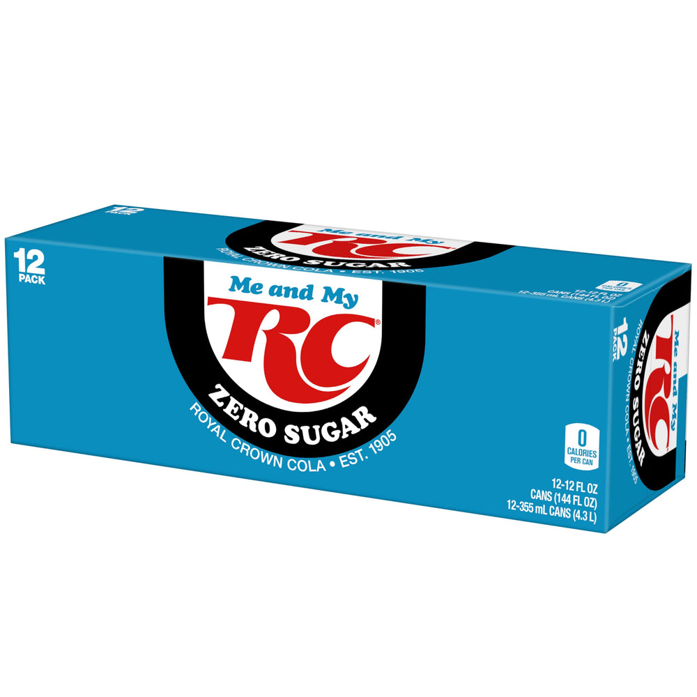 RC Cola Zero Sugar can beside a hand for scale and portability benefit