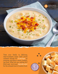 ReadyWise soup served in bowl on table showing quick meal comfort for family