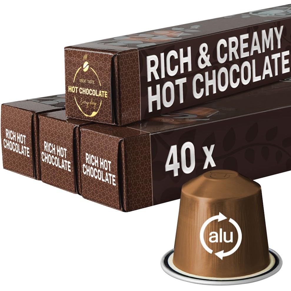 REAL COFFEE GREAT TASTE. EVERY DAY front box view showing 40 capsules and packaging benefits