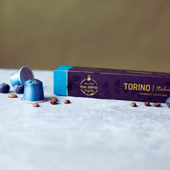 REAL COFFEE GREAT TASTE. EVERY DAY pod loaded in an Original Line machine for quick brewing