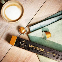 REAL COFFEE GREAT TASTE. EVERY DAY pods lined up to display variety and organized storage