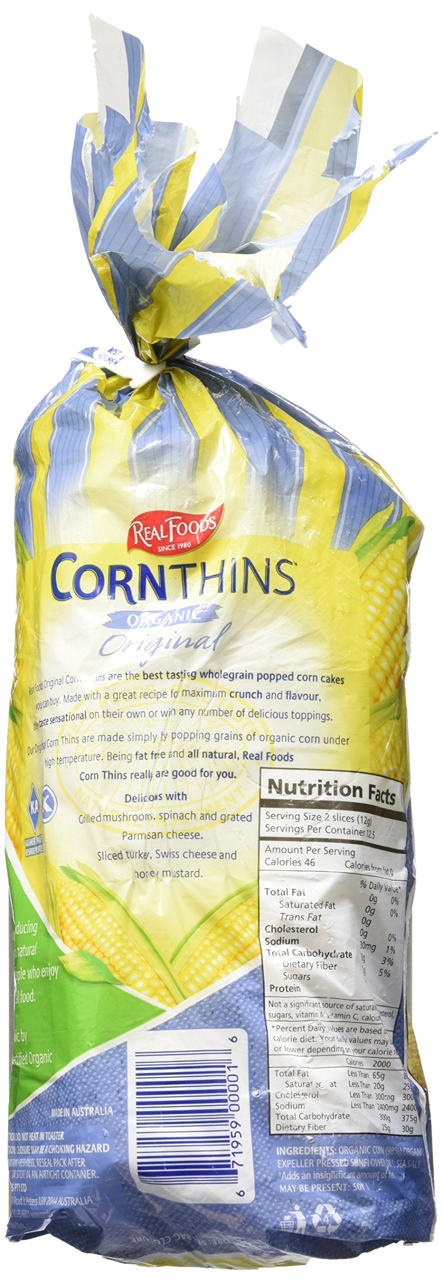 Real Foods corn thin topped with avocado demonstrating ready-to-eat benefit