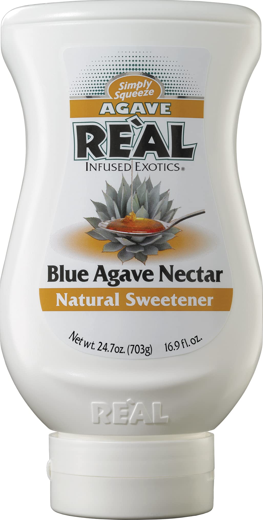 Reàl Infused Exotics bottle spout detail for precise, drip-free pours