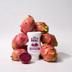 Reàl Infused Exotics guava bottle label detail showing ingredient clarity and premium look