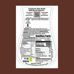 Reàl Infused Exotics label close-up highlighting ingredients and usage information