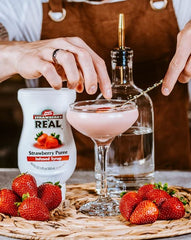 Reàl Infused Exotics close-up volcano spout and cap for drip-free pouring