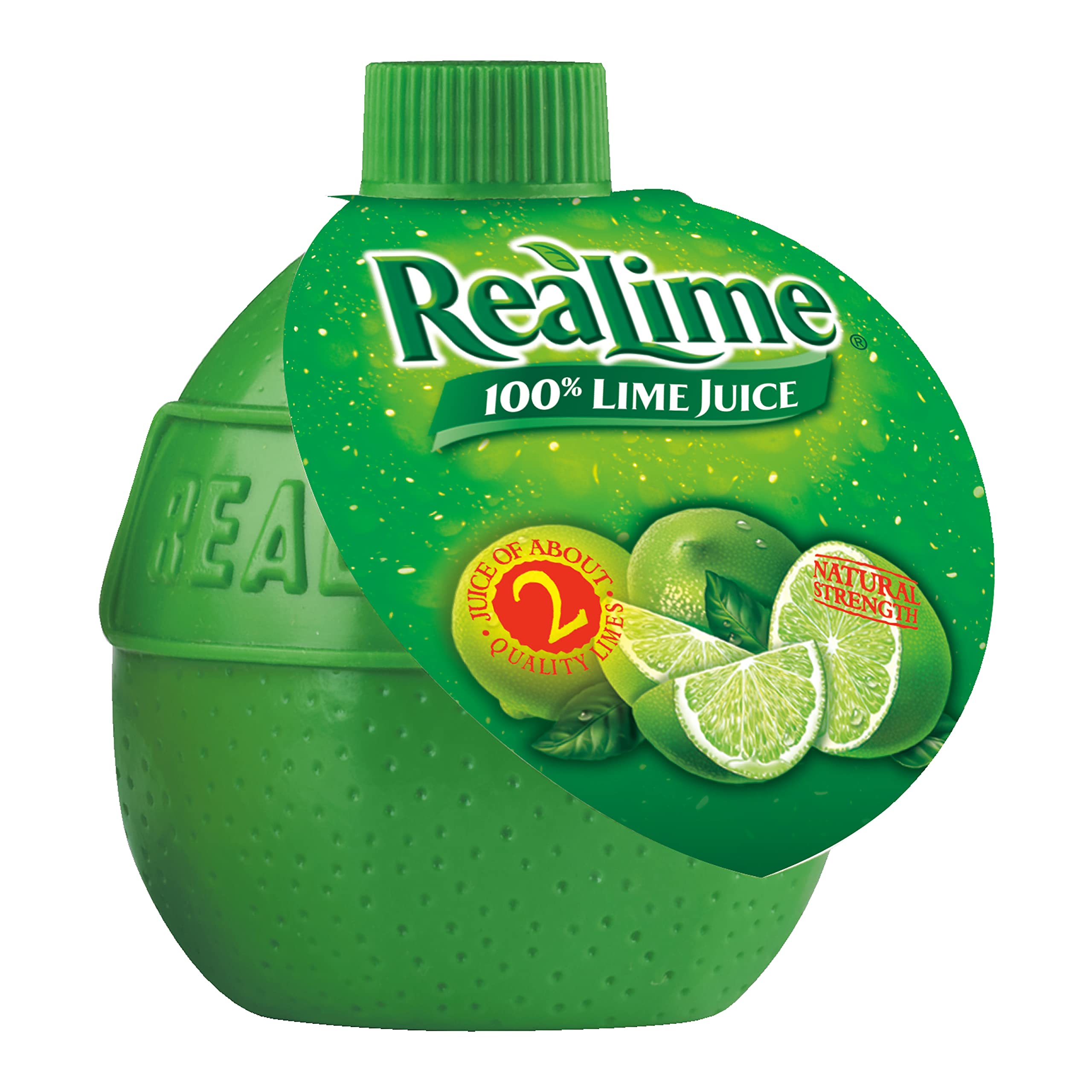 ReaLime close-up label and nutrition facts highlighting real-juice ingredients and confidence