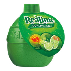 ReaLime close-up label and nutrition facts highlighting real-juice ingredients and confidence