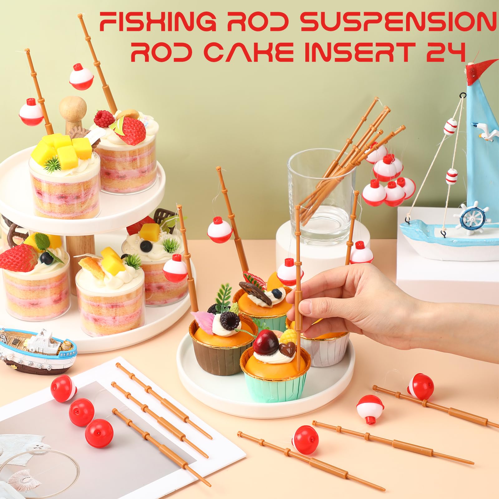 Reallnaive topper inserted into cupcake adding nautical charm for photos