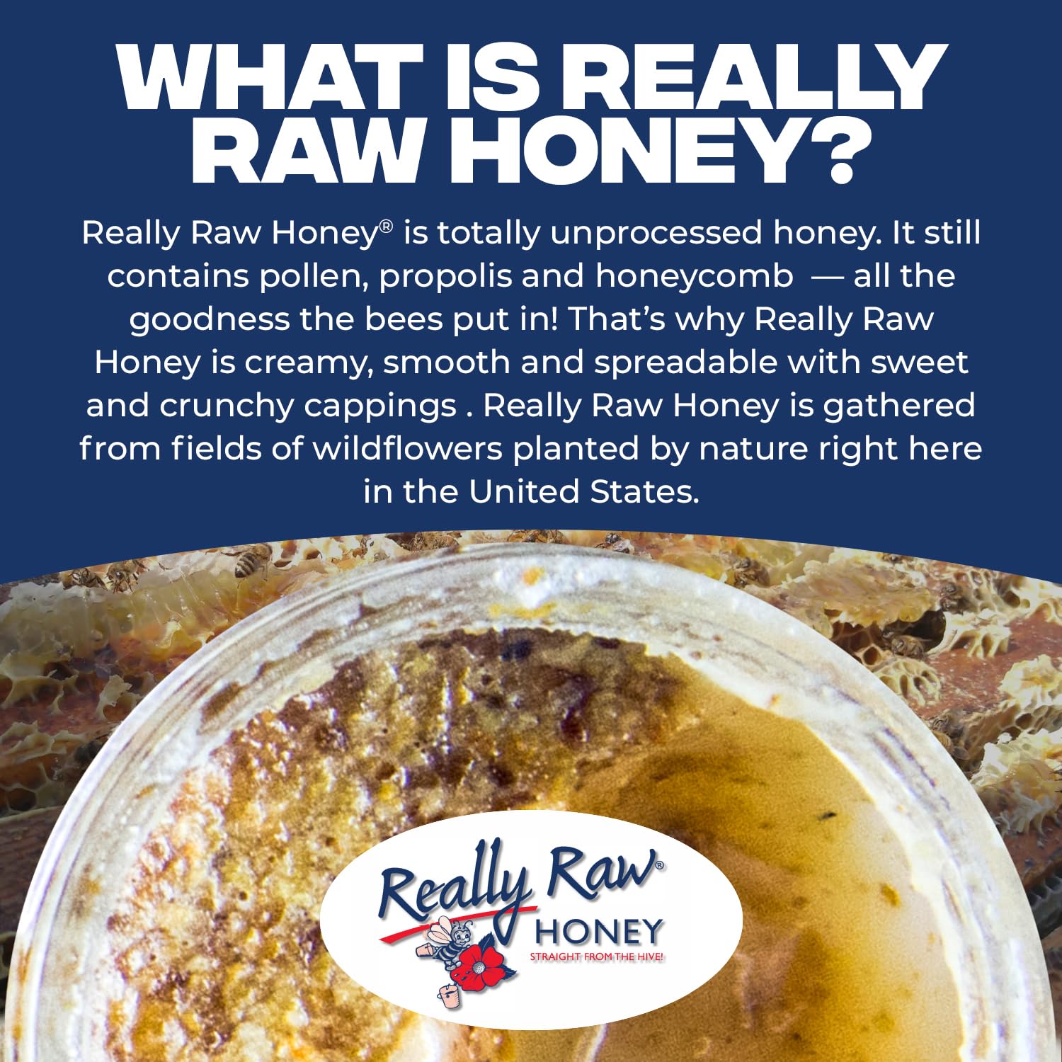 Really Raw honey pouring into tea showing smooth mixability and aroma