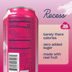 Recess Black Cherry side label close-up highlighting functional ingredient names