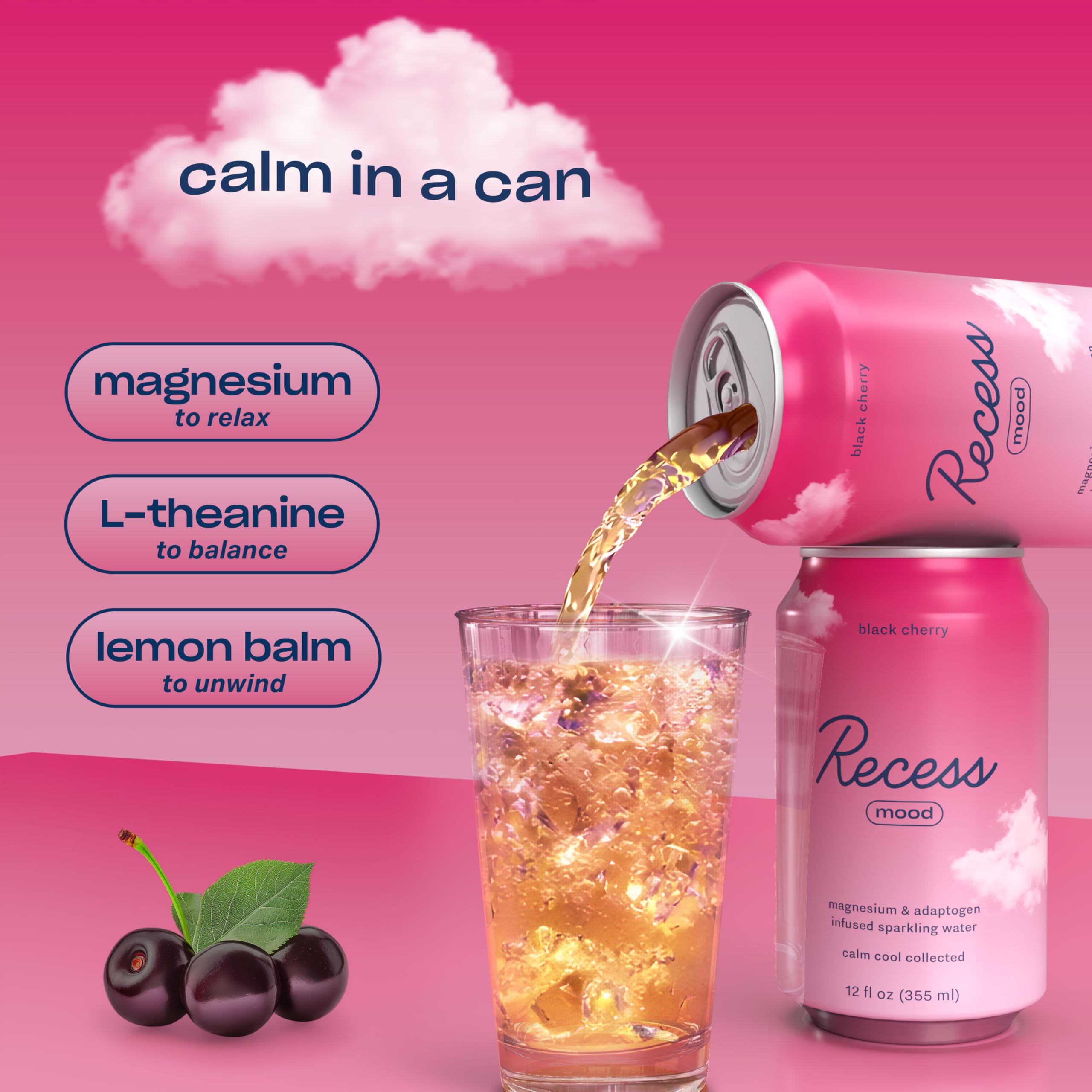 Recess Black Cherry on an evening table in a relaxed setting promoting calm moments