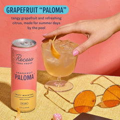 Recess served with grapefruit wedge garnish demonstrating cocktail-like presentation and low sugar