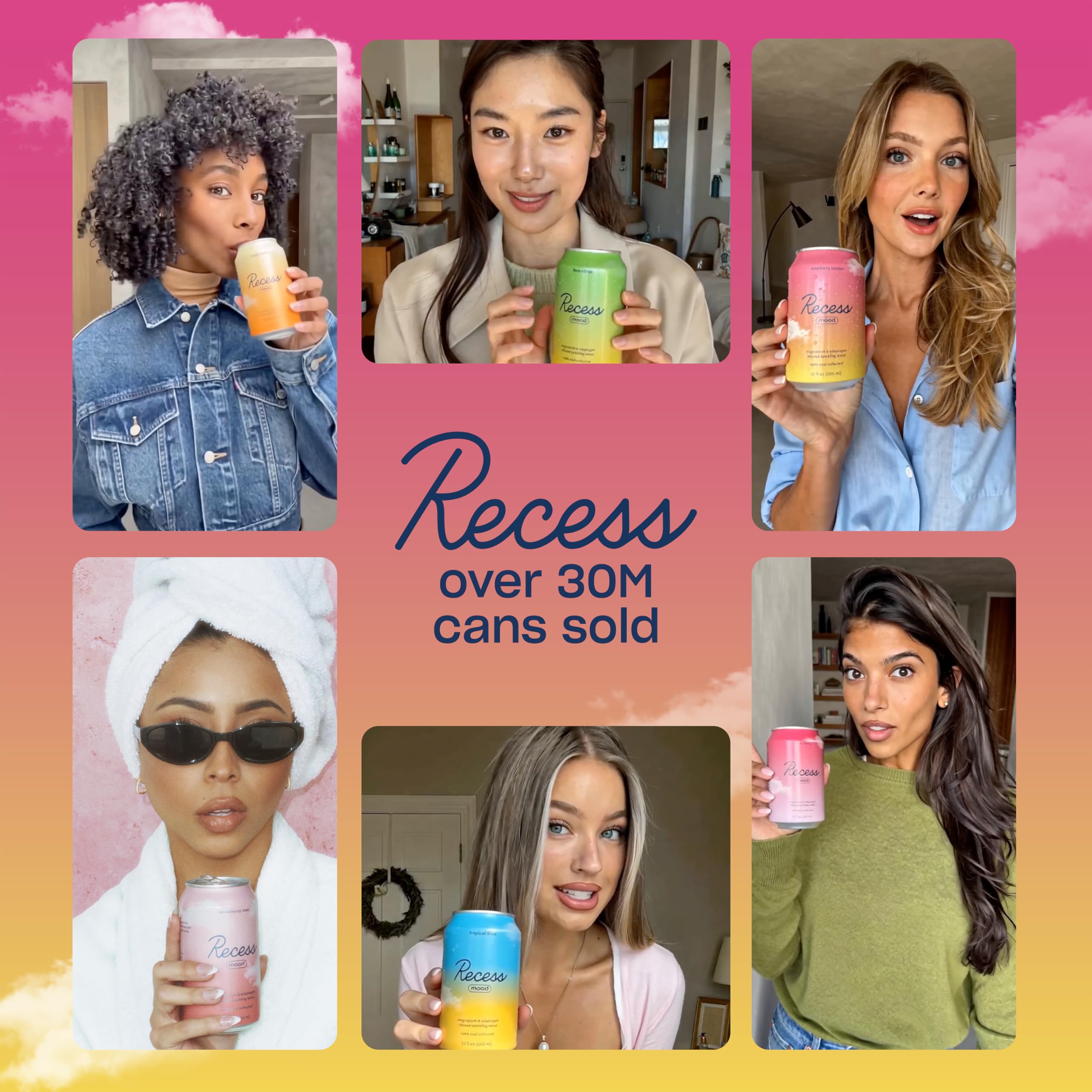 Recess Raspberry Lemon 12-pack box stacked, convenient supply benefit