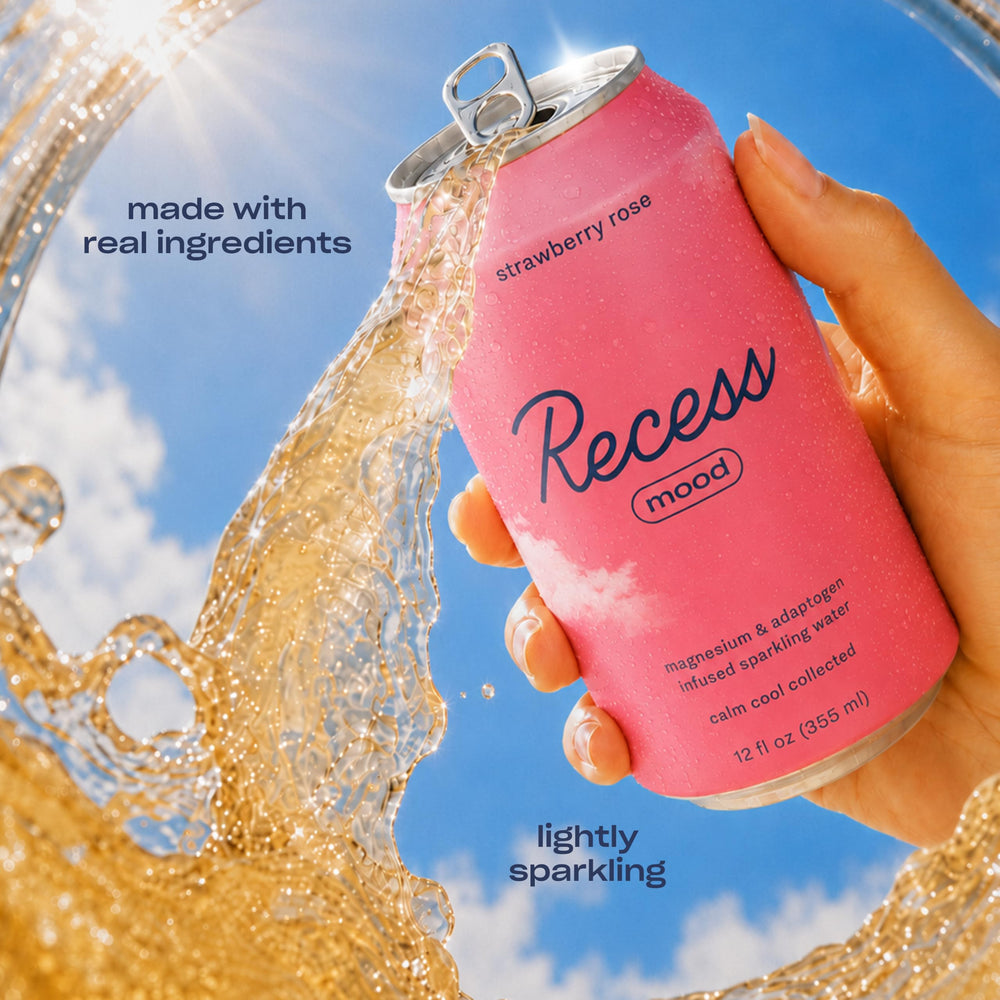 Recess can held in hand demonstrating size and portability for on-the-go relaxation