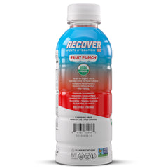 RECOV3R 180 close-up label highlighting USDA Organic and no-sugar-added benefits