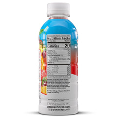 RECOV3R 180 bottle next to a runner illustrating on-the-go hydration and electrolyte support