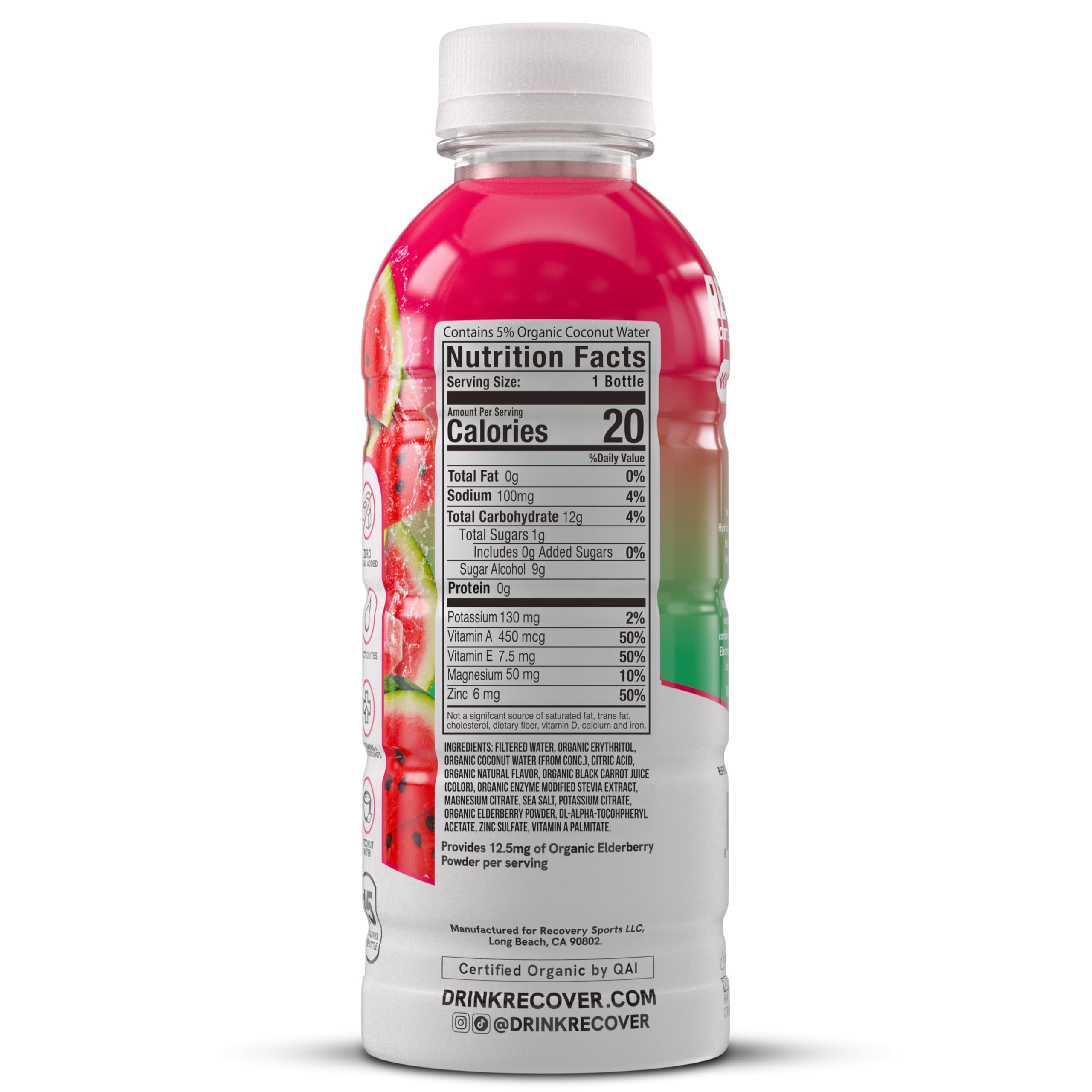 RECOV3R 180 in athlete's hand post-run demonstrating fast electrolyte replenishment