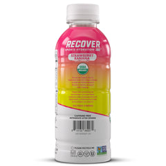 RECOV3R 180 closeup label highlighting USDA Organic and electrolyte benefits