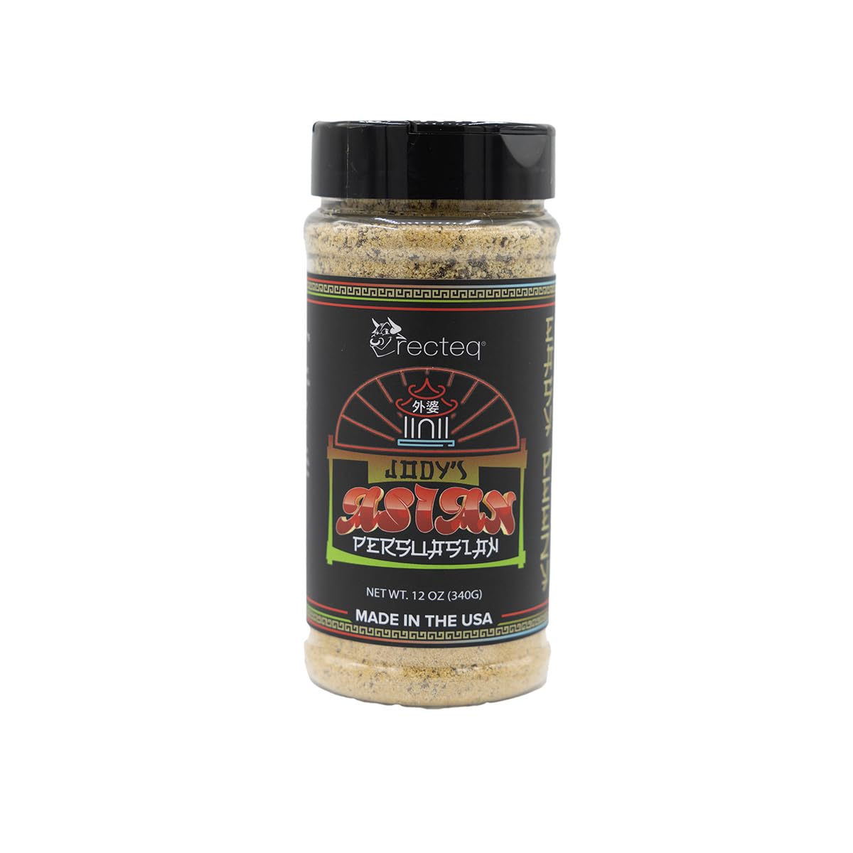 recteq front packaging showing jar and bold Asian-inspired label for easy selection