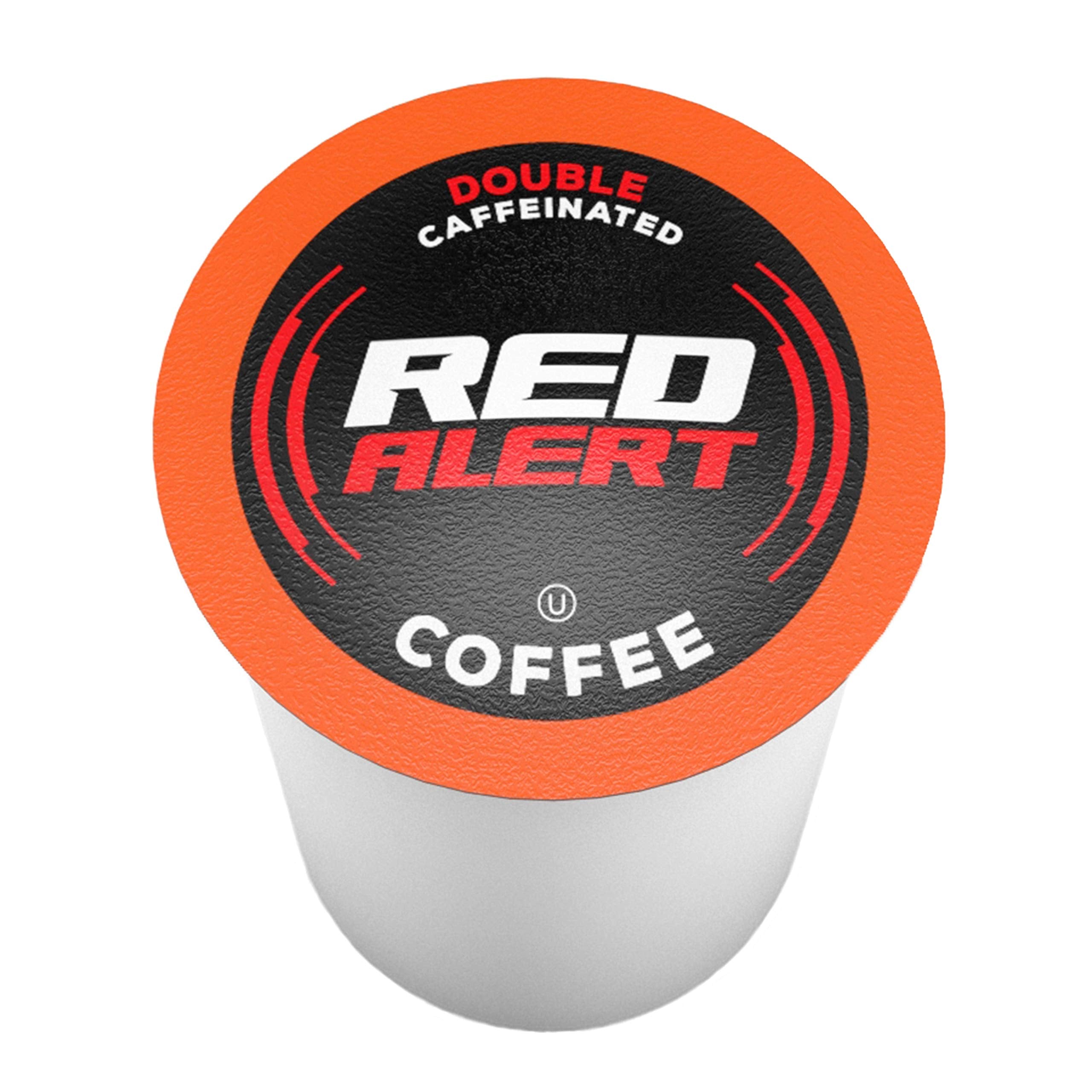 Red Alert pod close-up showing filter detail and consistent grind for flavor