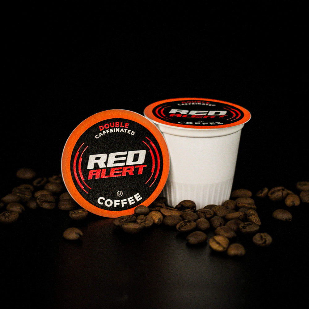 Red Alert pod components separated for recycling showing eco-conscious disposal