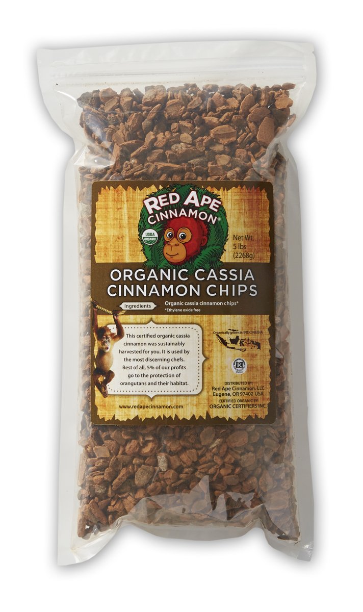 Red Ape Cinnamon front packaging showing 1 lb bag and clear label for freshness