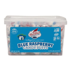Red Bird front tub view showing brand and bright blue raspberry appeal