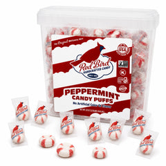 Red Bird front 52 oz tub showing label and resealable lid for easy access