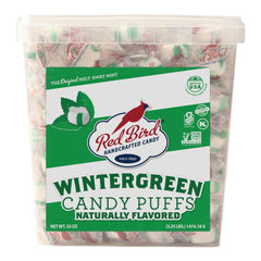 Red Bird tub front view showing packaging and 52 oz size for bulk sharing