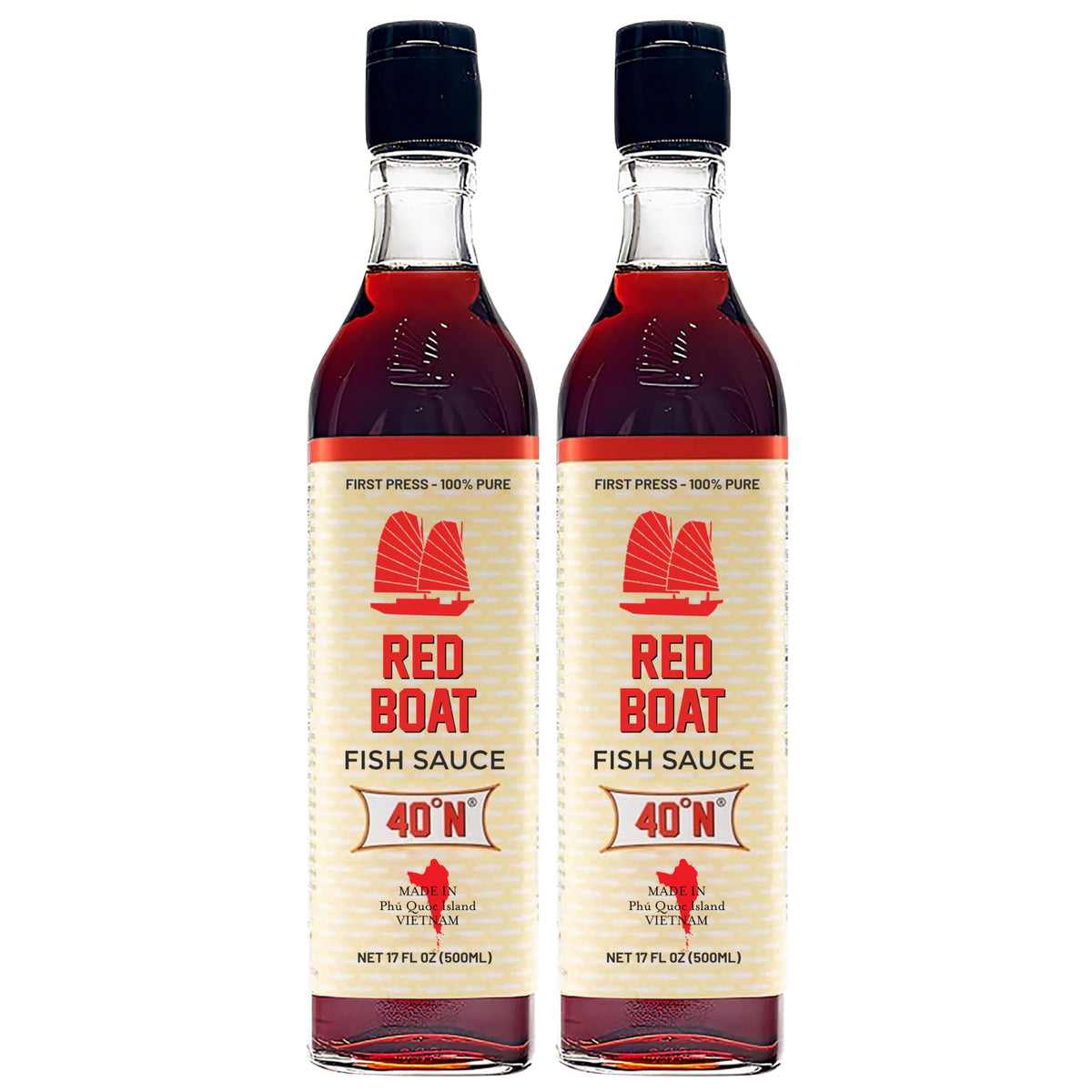 Red Boat front bottle showing clean label and premium packaging benefit