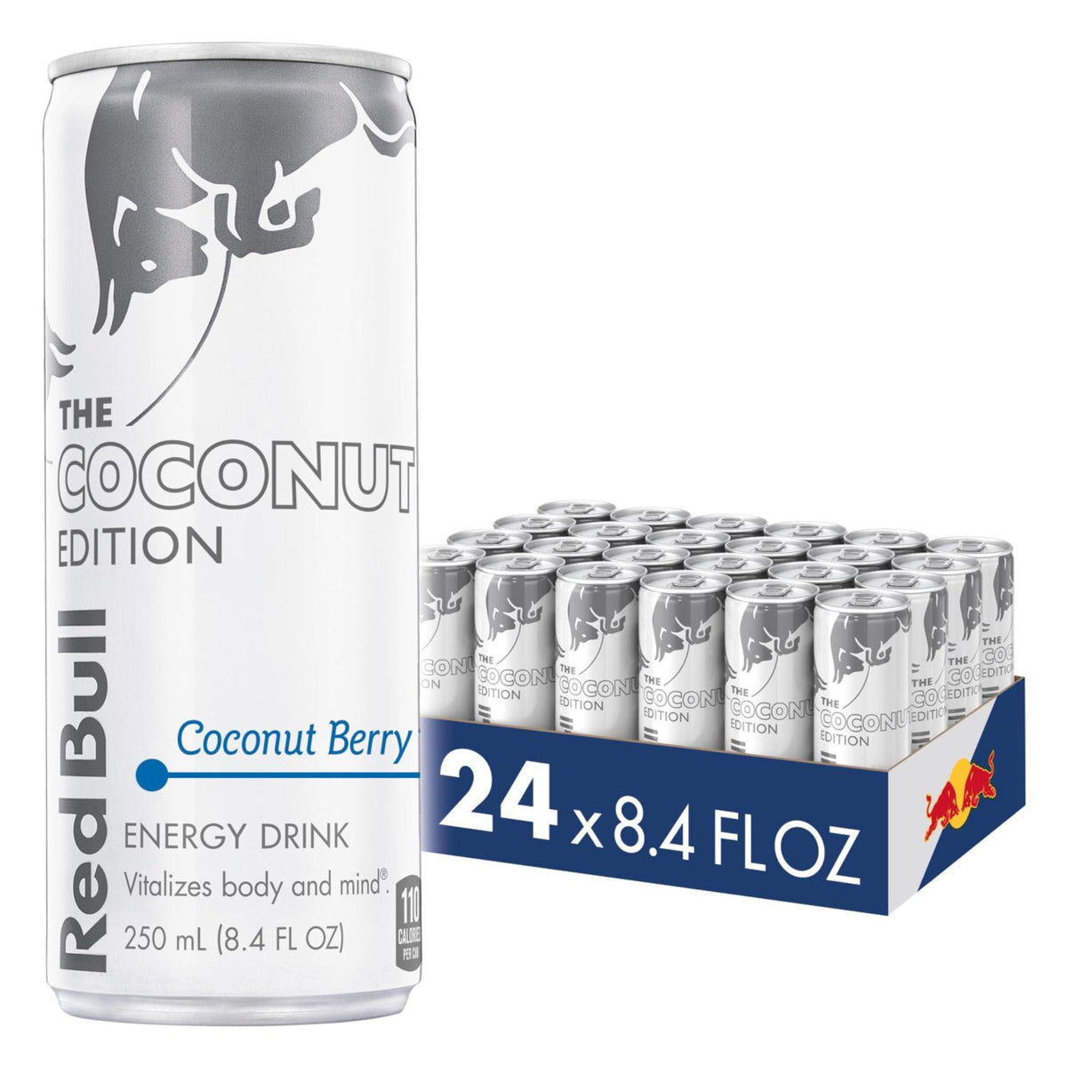 Red Bull Coconut Edition front packaging showing can and flavor benefit